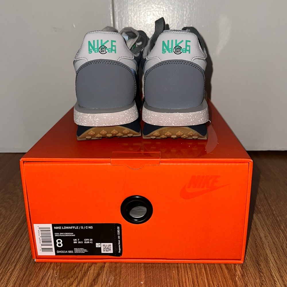 Nike LDWaffle sacai CLOT Cool Grey - size 8 - Picture 2 of 7